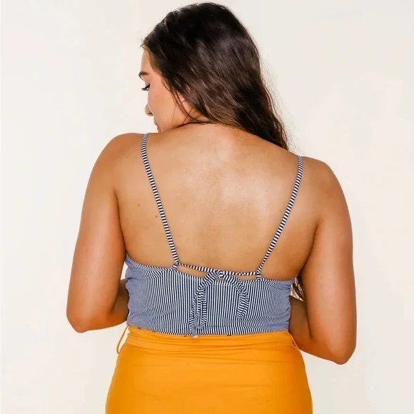 NEW CENTARA TOP | BLACK & WHITE STRIPE Coral Reef Swim - Picture 2 of 3